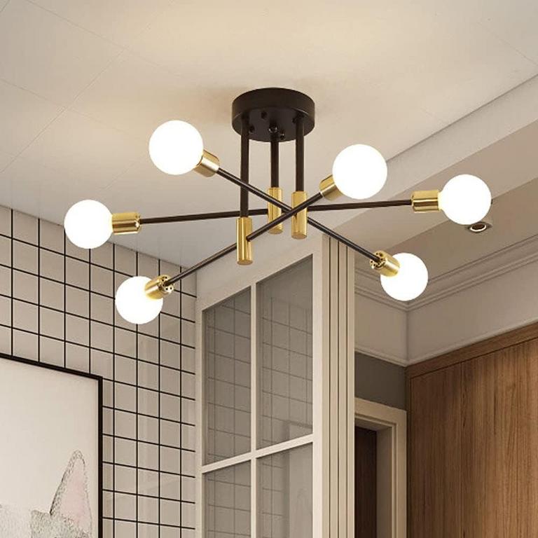 NEOGLINT 6LT SPUTNIK CHANDELIER 25.4"D