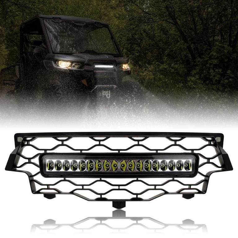 SAUTVS CAN-AM MESH GRILLE W/ LED BAR