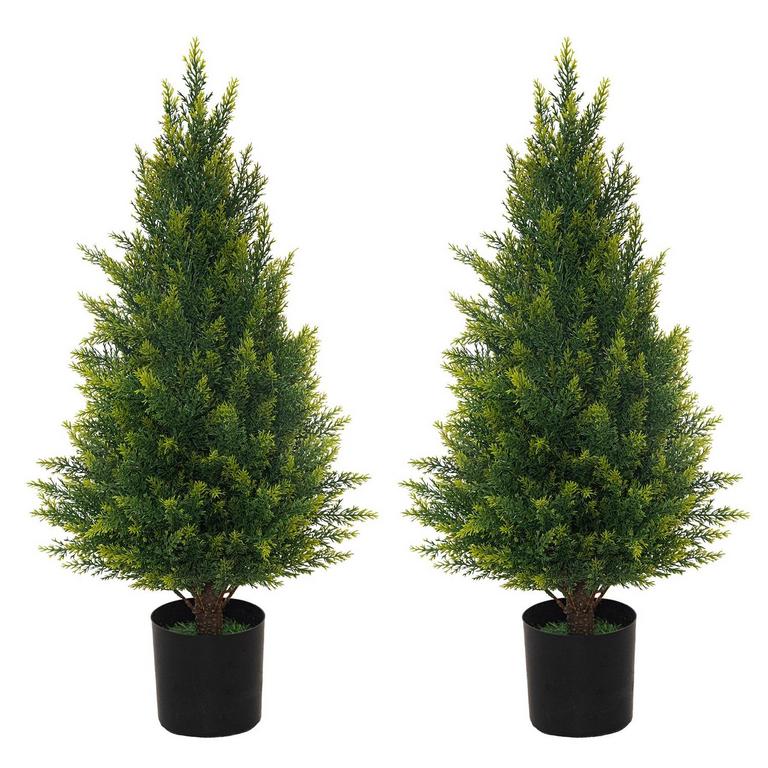 ECOLVANT ARTIFICIAL TOPIARY TREE 2.3FT 2PK