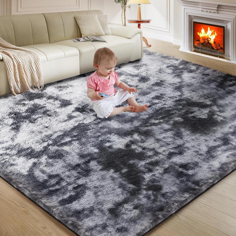 5X8FT FLUFFY AREA RUG