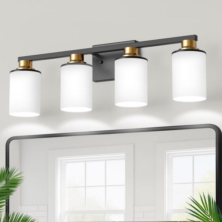 DORESHOP 4LT BLACK GOLD FIXTURE 27.2IN