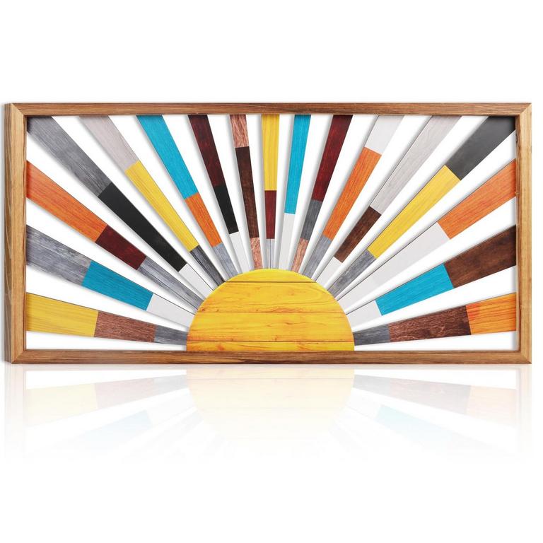 IARTTOP 16IN X 32IN BOHO SUN WALL ART