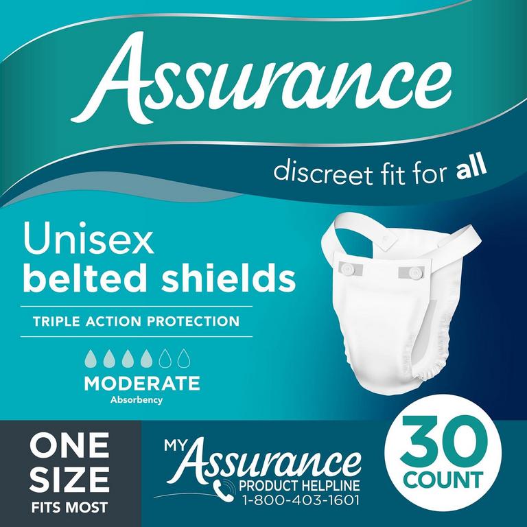 2 ASSURANCE INCONTINENCE SHIELDS 30PK