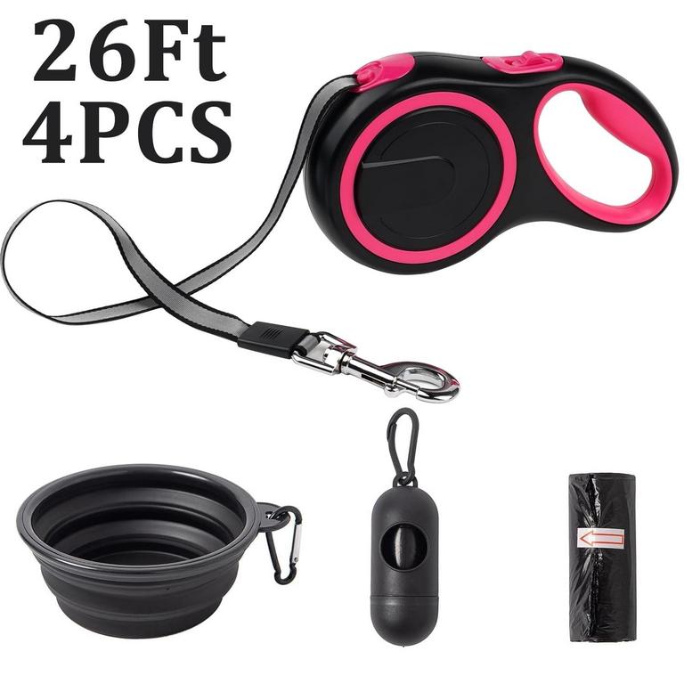 WEPSEN 4PK RETRACTABLE DOG LEASH SET