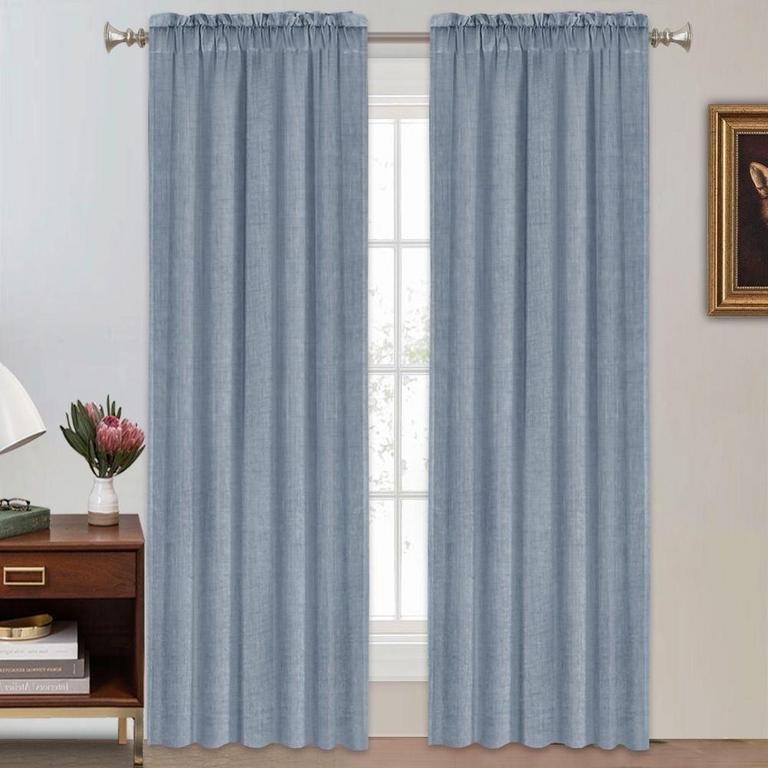 PRIMEBEAU ROD POCKET CURTAINS 52IN X 96IN 2PK