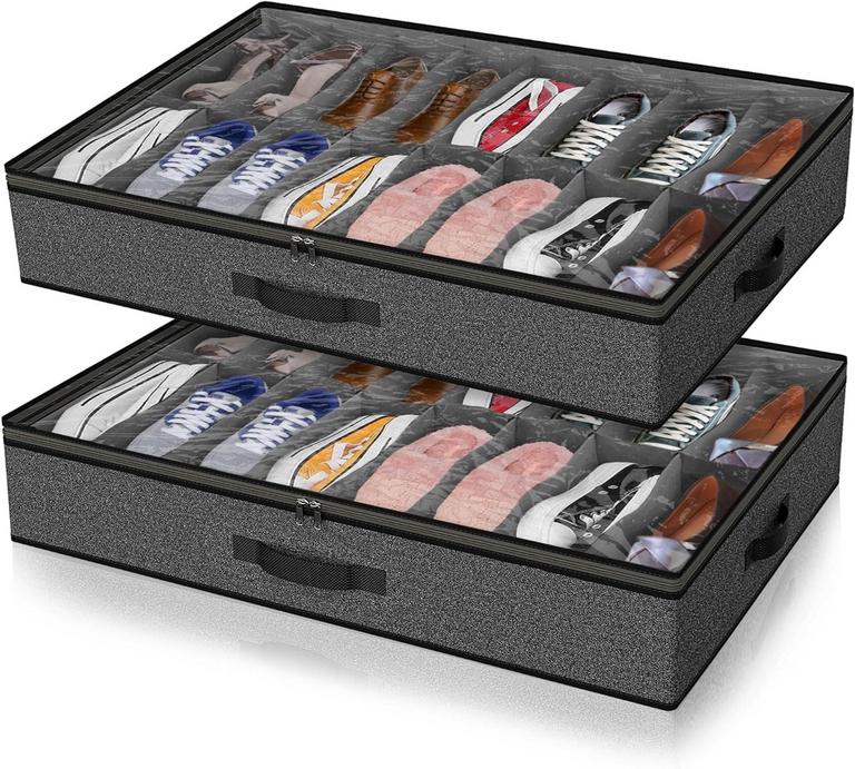 SCIDWEET UNDER BED SHOE ORGANIZER 2PK