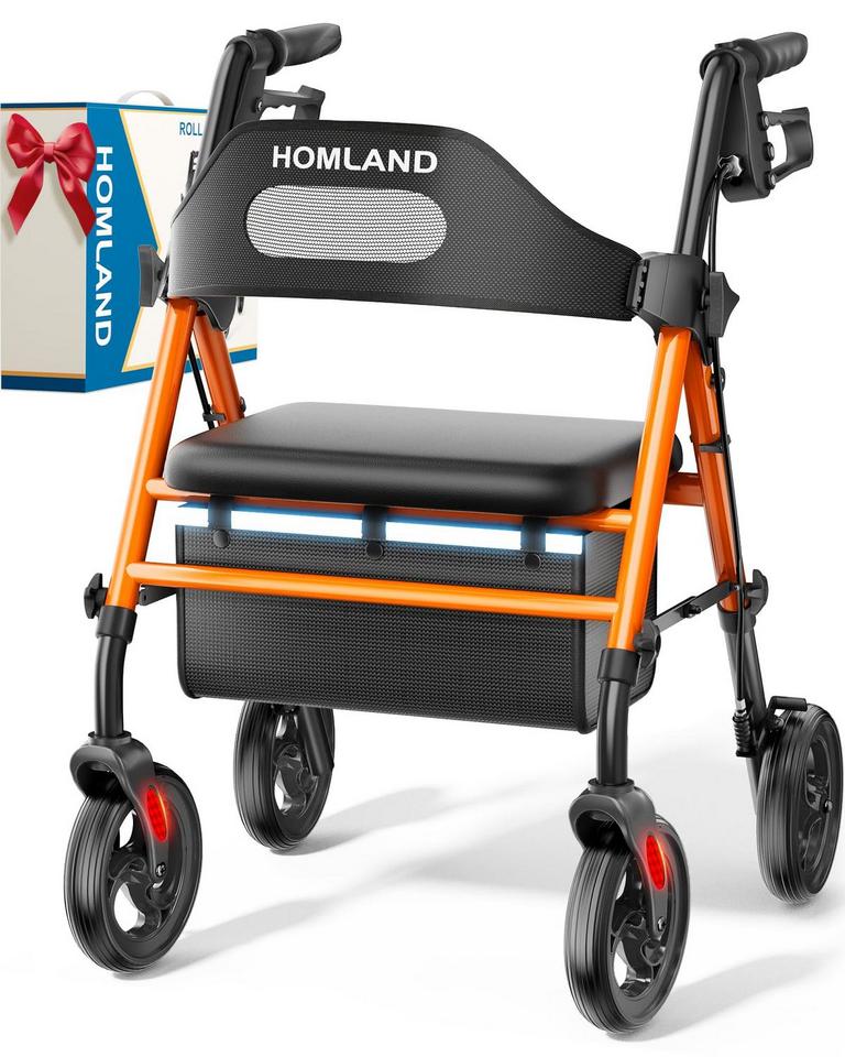 HOMLAND 4WHEEL ROLLATOR WALKER