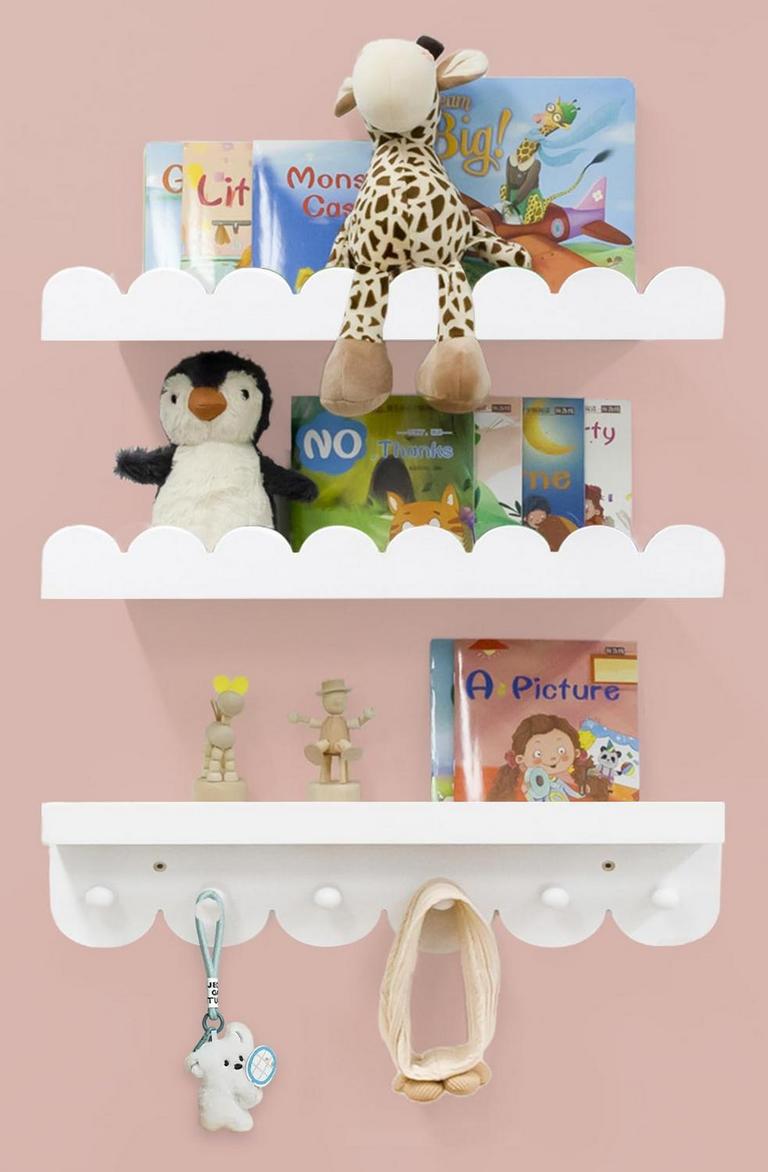 ICNJDMOPCLEAN WALL SHELVES 16IN 3PCS