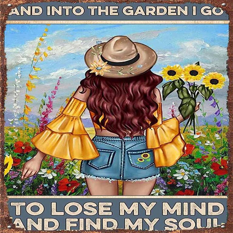 GARDENING VINTAGE PLAQUE 12X12