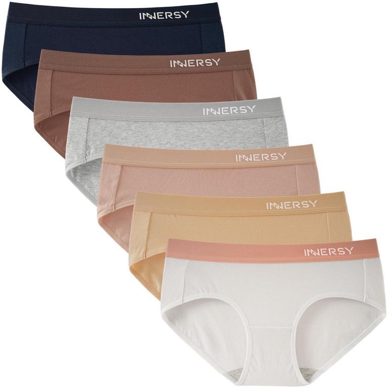 INNERSY WOMENS HIPSTER PANTIES L 6PK