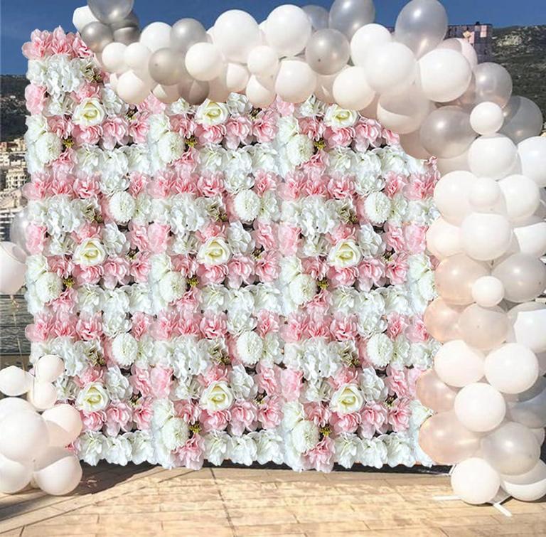 MAYTOPIA WHITE PINK FLOWER PANELS 15IN 12PK