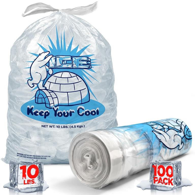 SHOP SQUARE ICE BAGS 10 LB 100PK