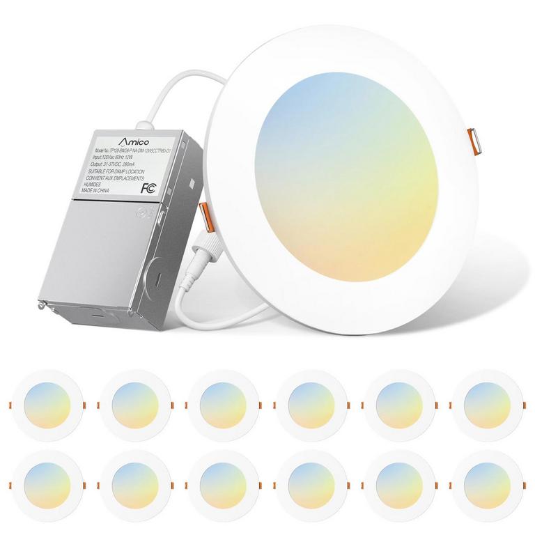 AMICO 12PK 6IN LED LIGHTS