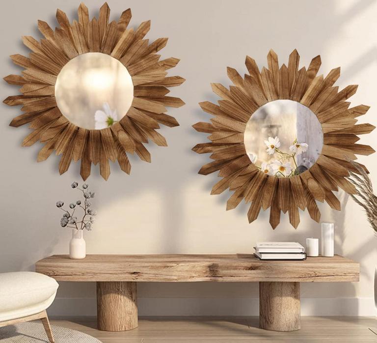 LOSOUR 2PK 22IN SUNBURST MIRRORS