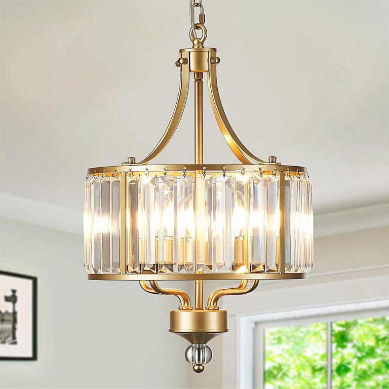 BIEOCUR GOLD CHANDELIER 11.8IN