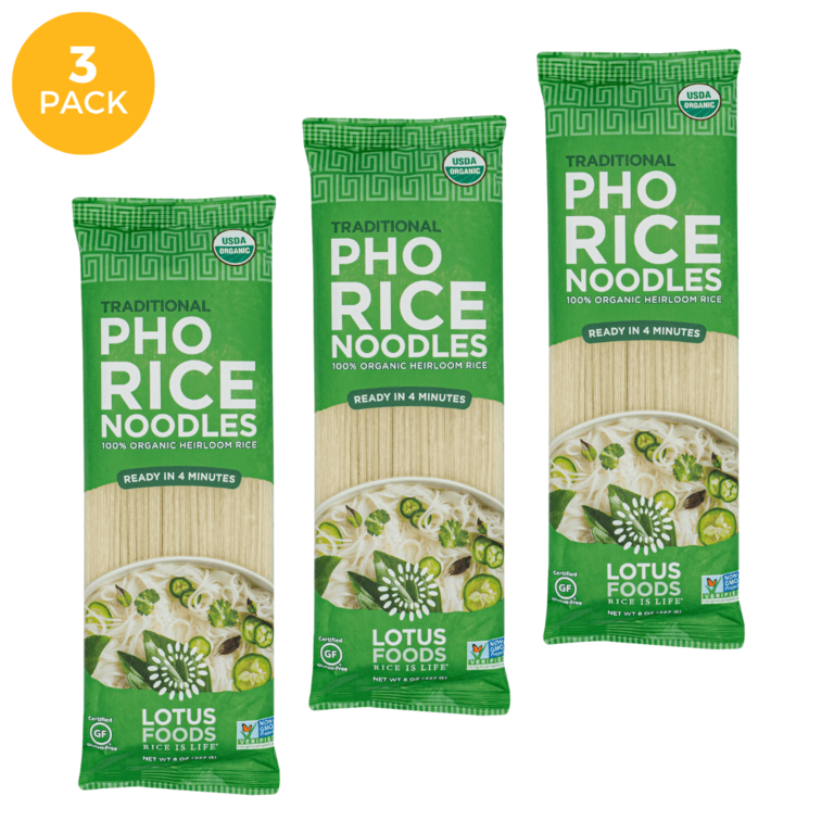 LOTUS FOODS PHO RICE NOODLES 8 OZ 3PK