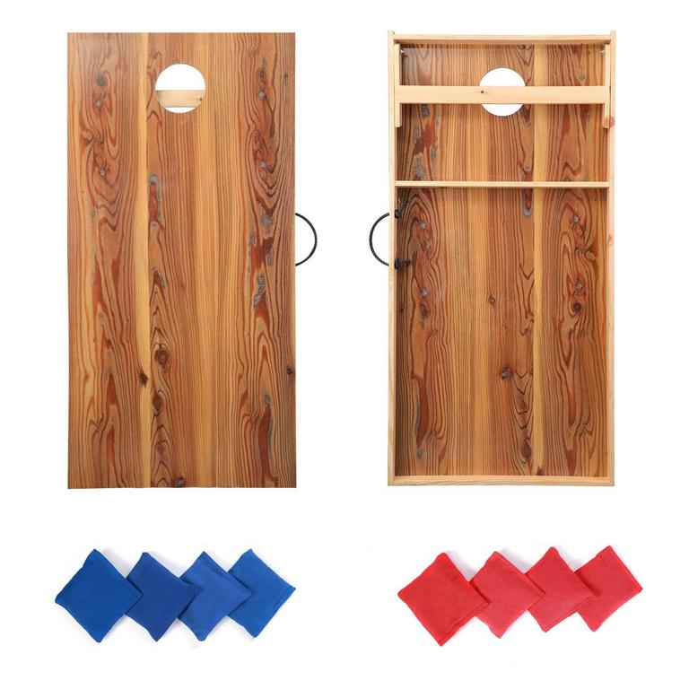 OOFIT SOLID WOOD CORNHOLE GAME SET 