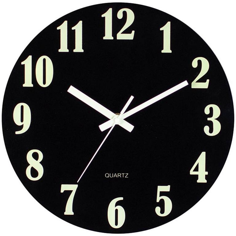 GLOW-IN-THE-DARK WALL CLOCK