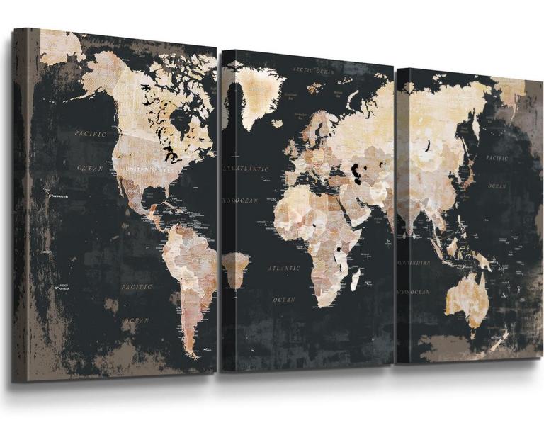 JIMHOMY WALL ART SET 60IN X 28IN BLACK