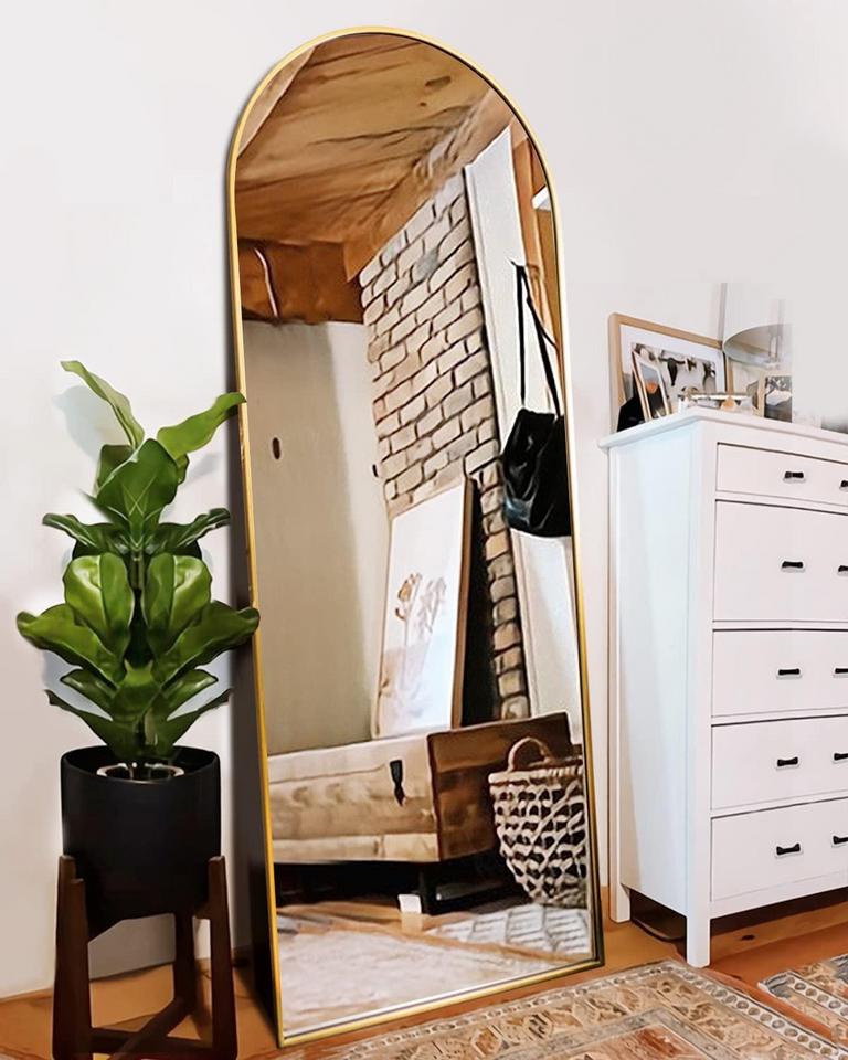 ITSRG 59IN X 18IN GOLD FLOOR MIRROR