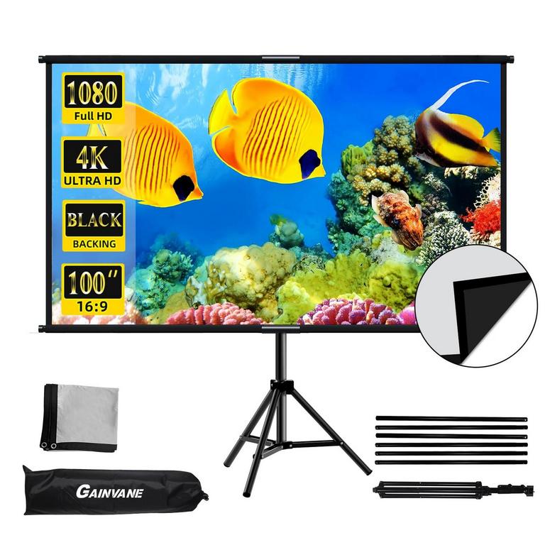GAINVANE 100IN TRIPOD SCREEN