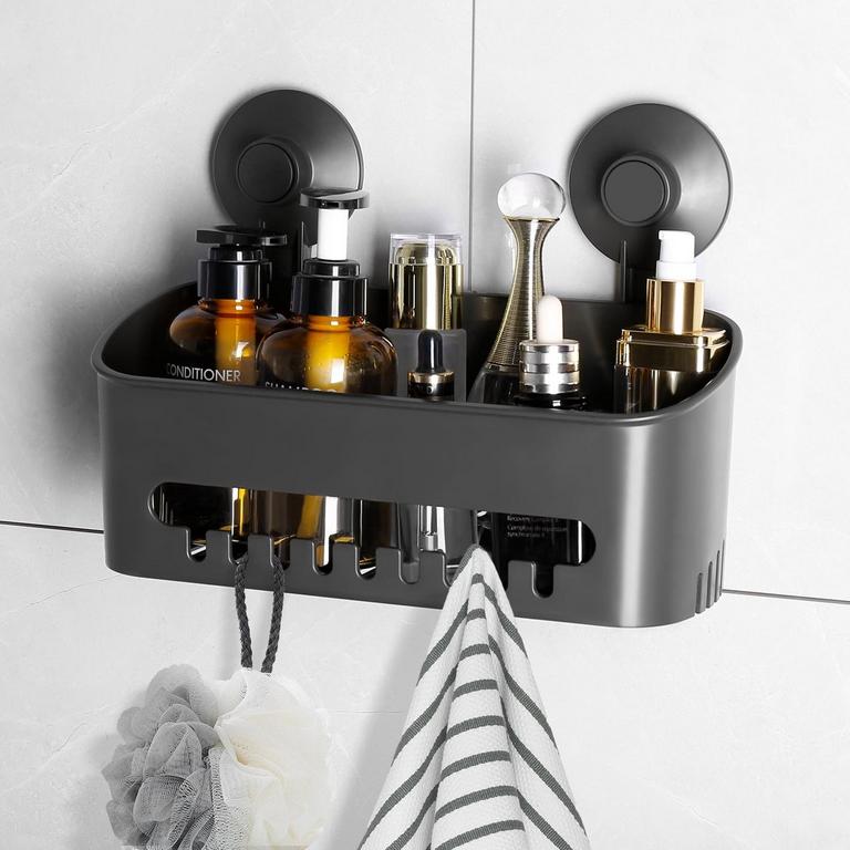 LUXEAR SHOWER CADDY DARK GRAY