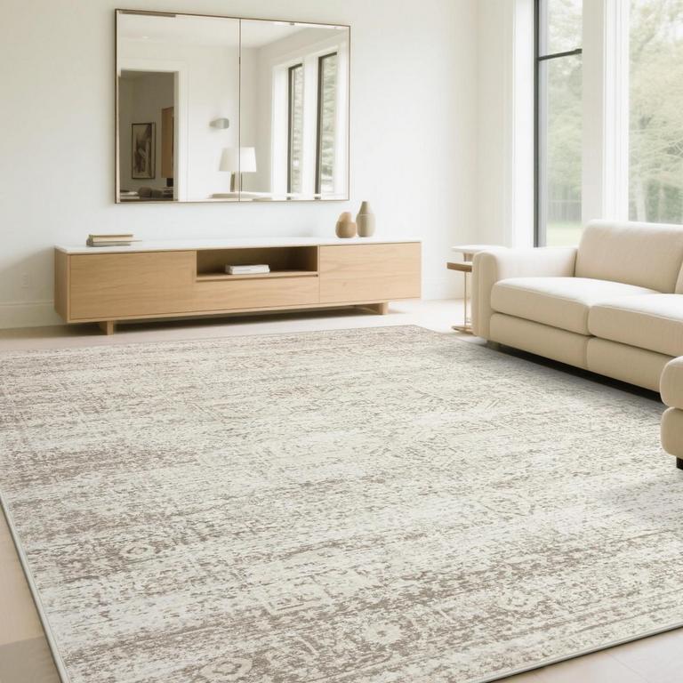 SRUGN RUG 6FT X 9FT CREAM