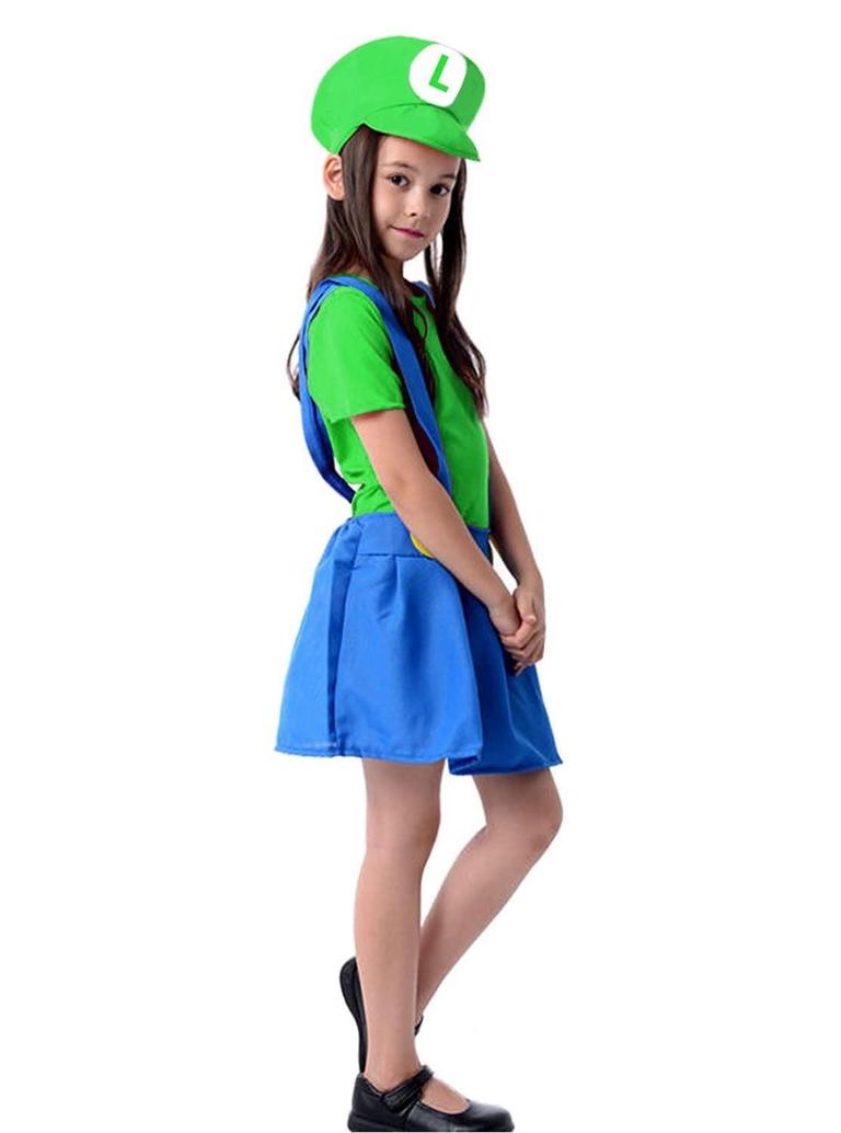 GIRLS LUIGI COSTUME