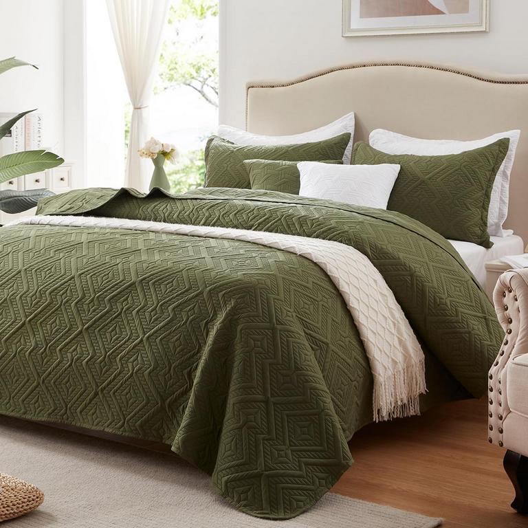 LEAONME FULL/QUEEN QUILT SET 3PC