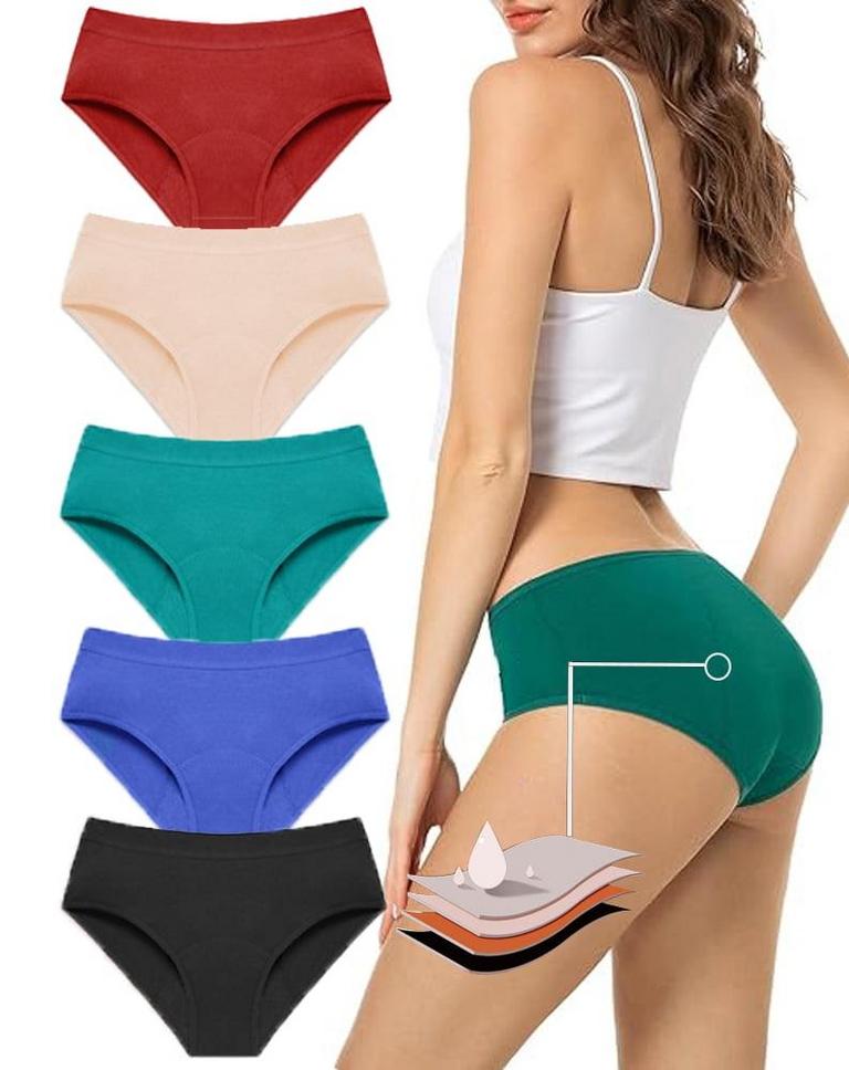 SUNM BOUTIQUE PERIOD PANTIES WOMEN XL 5PK