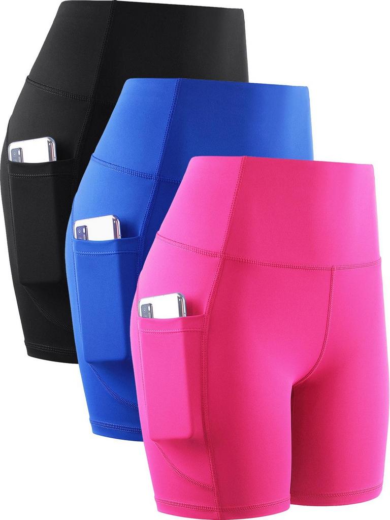 CADMUS HIGH WAIST YOGA SHORTS WOMEN 2XL 3PK