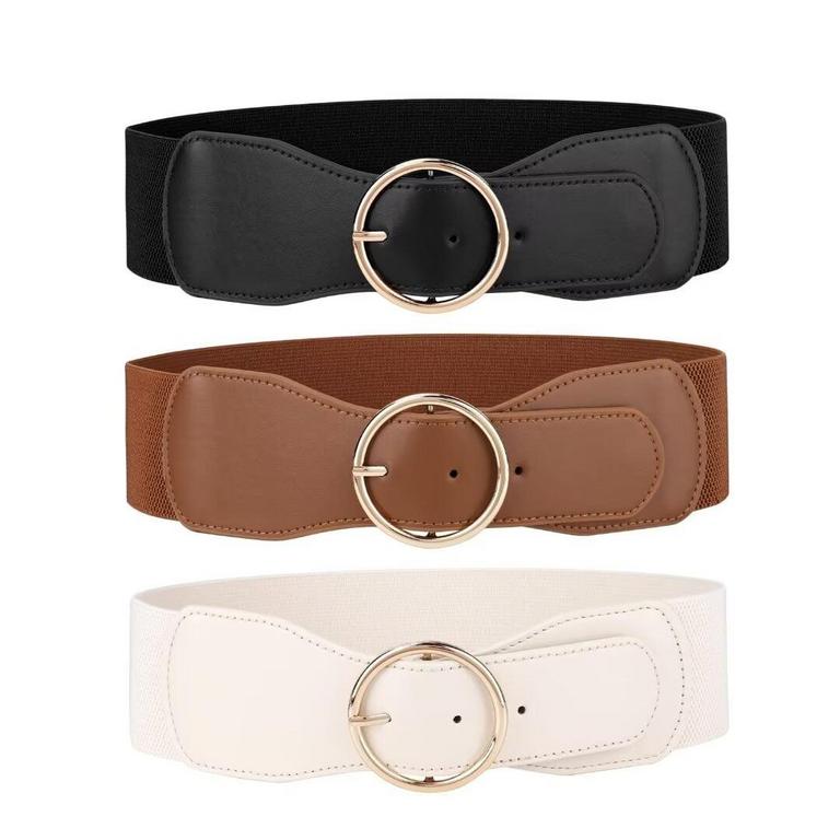 3PK ELASTIC WAIST BELTS