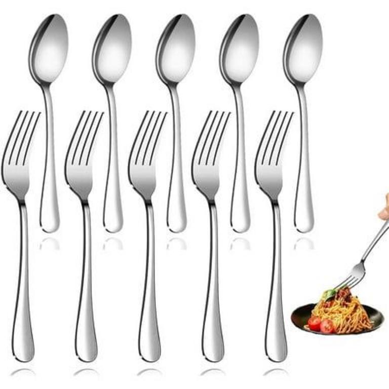 20PC SPOONS & FORKS SET STAINLESS STEEL