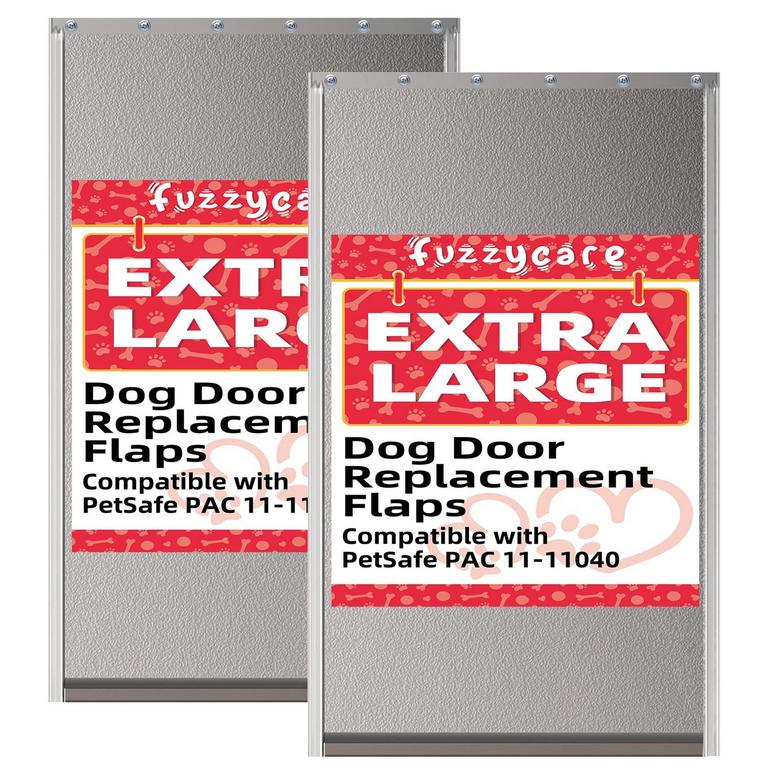 FUZZYCARE XL DOG DOOR FLAPS 2PK
