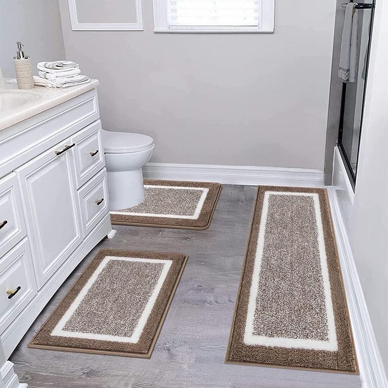 3PCS BATHROOM RUGS SET