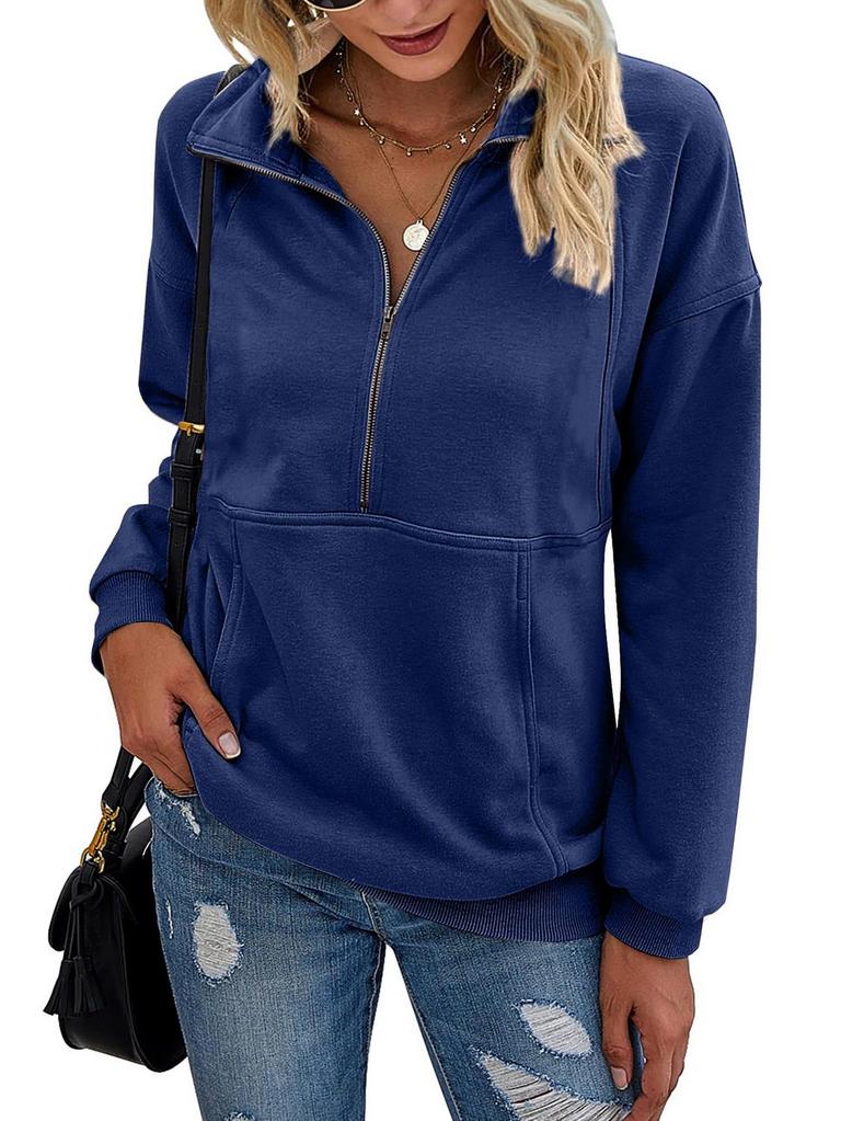 MOSHU WOMENS L ZIPPER SWEATSHIRT