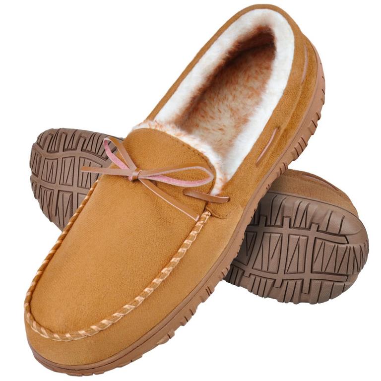 HOMEHOT MENS 9 BEIGE SLIPPERS