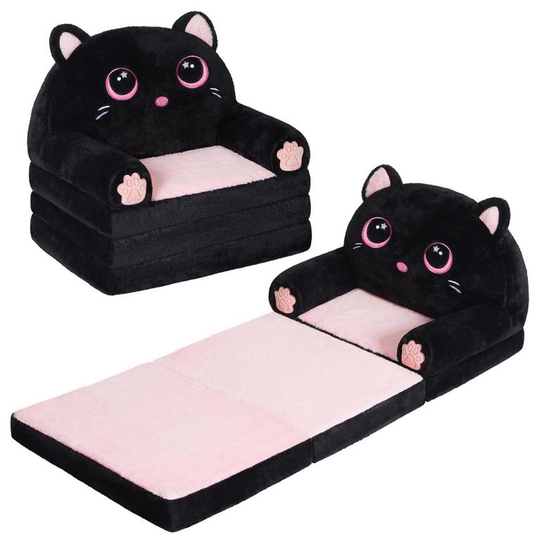 QIUODO KIDS COUCH BLACK/PINK