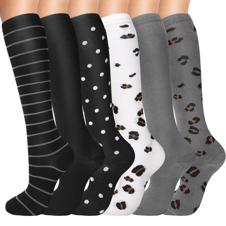 LUIISIS UNISEX S/M COMPRESSION SOCKS 6PK
