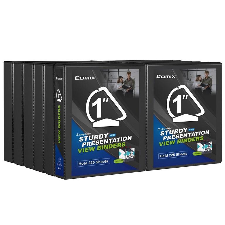 COMIX STURDY D-RING BINDERS 12PK