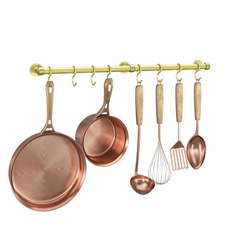 ROTHLEY 23.7IN BRASS POT RACK