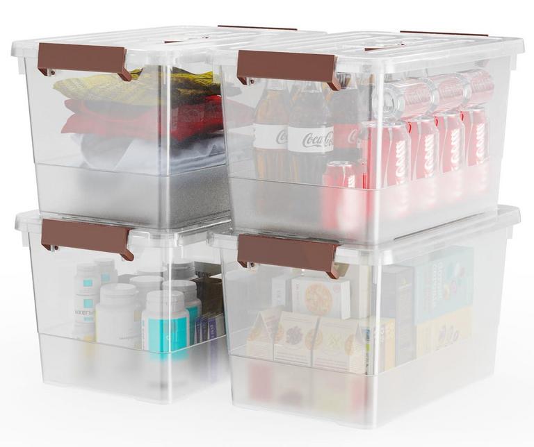 WYT 17QT CLEAR BINS 4-PACK