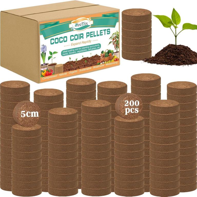 ZEEDIX 200PCS COCO COIR POTS