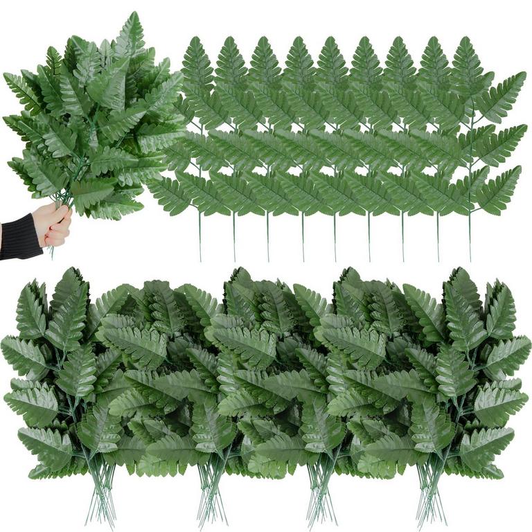 XONOR 100PCS ARTIFICIAL FERN LEAVES 16IN
