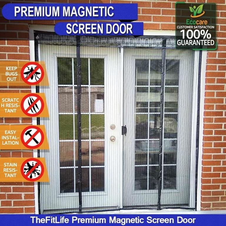 THEFITLIFE MAGNETIC SCREEN DOOR 60IN X 80IN