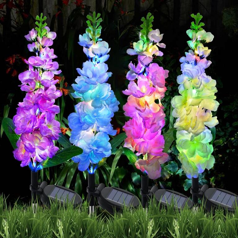QOOSEA SOLAR FLOWER LIGHTS 4PK
