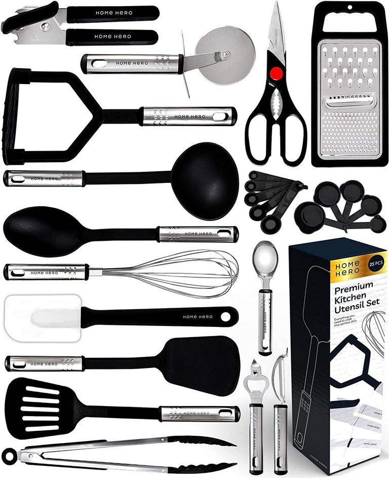 HOME HERO KITCHEN UTENSILS 25PCS
