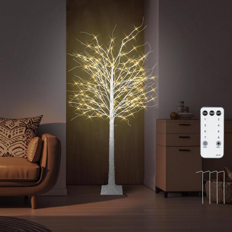 KOL 6FT LIGHTED BIRCH TREE