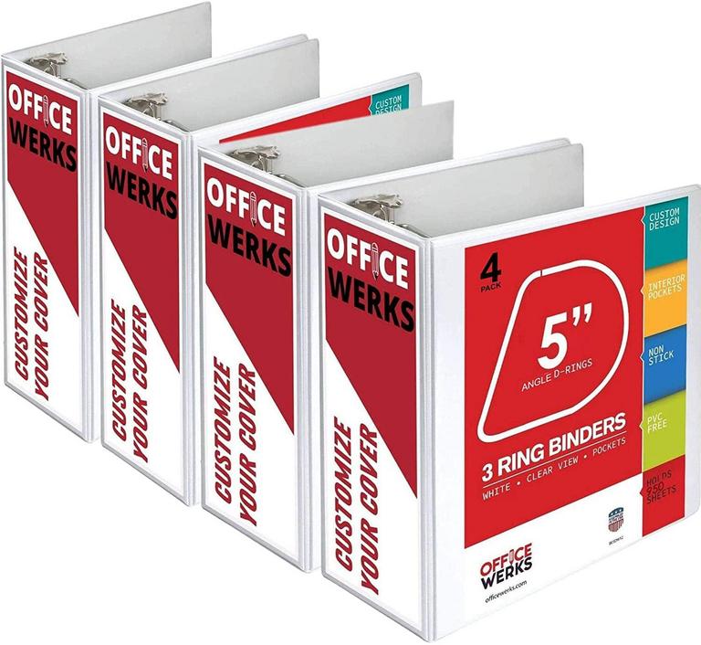 RING BINDER DEPOT 5IN BINDERS 4PK