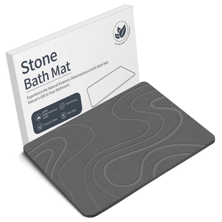 VEELOIM STONE BATH MAT 24IN X 15IN